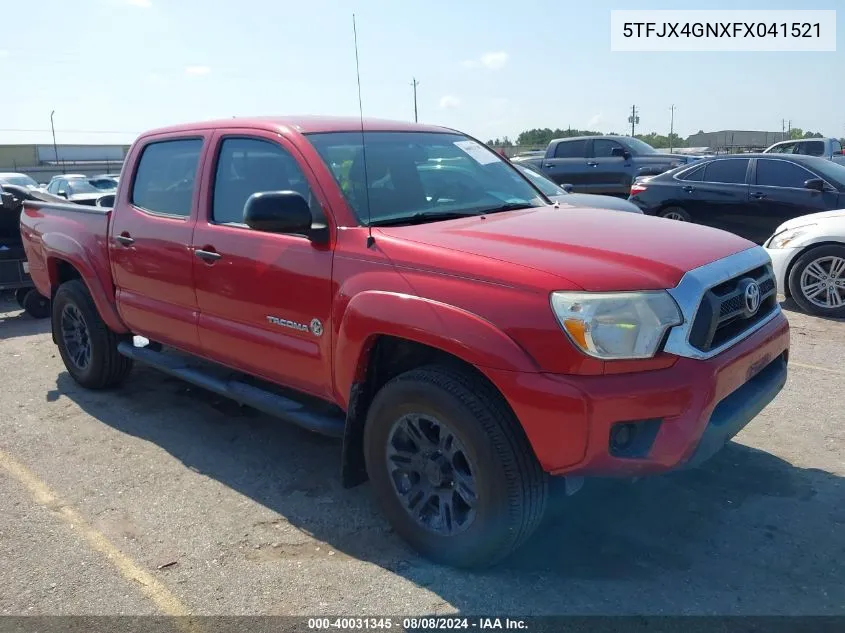 2015 Toyota Tacoma Prerunner VIN: 5TFJX4GNXFX041521 Lot: 40031345