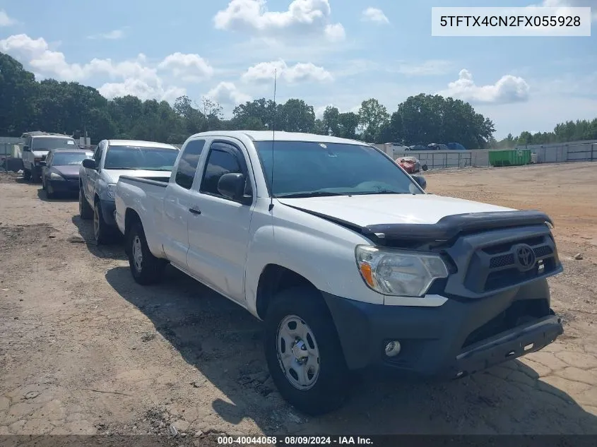 2015 Toyota Tacoma VIN: 5TFTX4CN2FX055928 Lot: 40044058