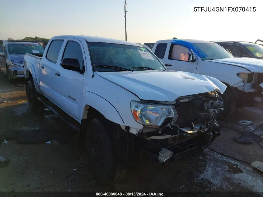 2015 Toyota Tacoma Prerunner V6 VIN: 5TFJU4GN1FX070415 Lot: 40080648