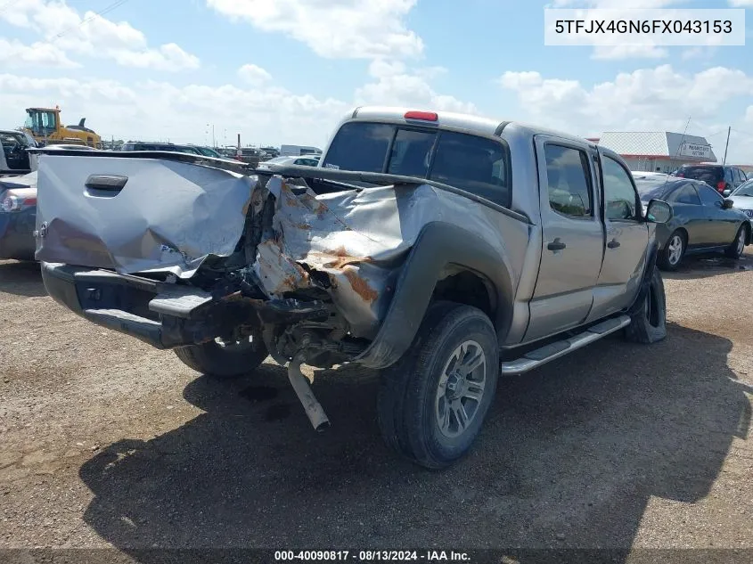 2015 Toyota Tacoma Prerunner VIN: 5TFJX4GN6FX043153 Lot: 40090817