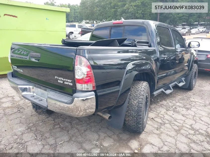 2015 Toyota Tacoma Prerunner V6 VIN: 5TFJU4GN9FX083039 Lot: 40102292