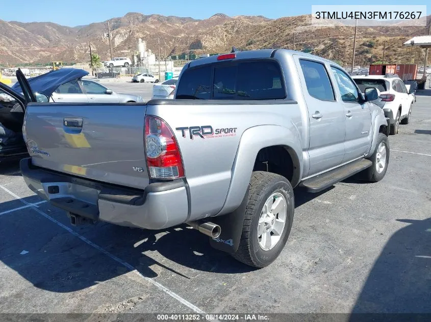 2015 Toyota Tacoma Base V6 VIN: 3TMLU4EN3FM176267 Lot: 40113252