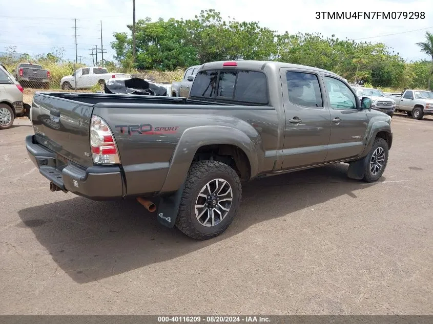 2015 Toyota Tacoma Base V6 VIN: 3TMMU4FN7FM079298 Lot: 40116209