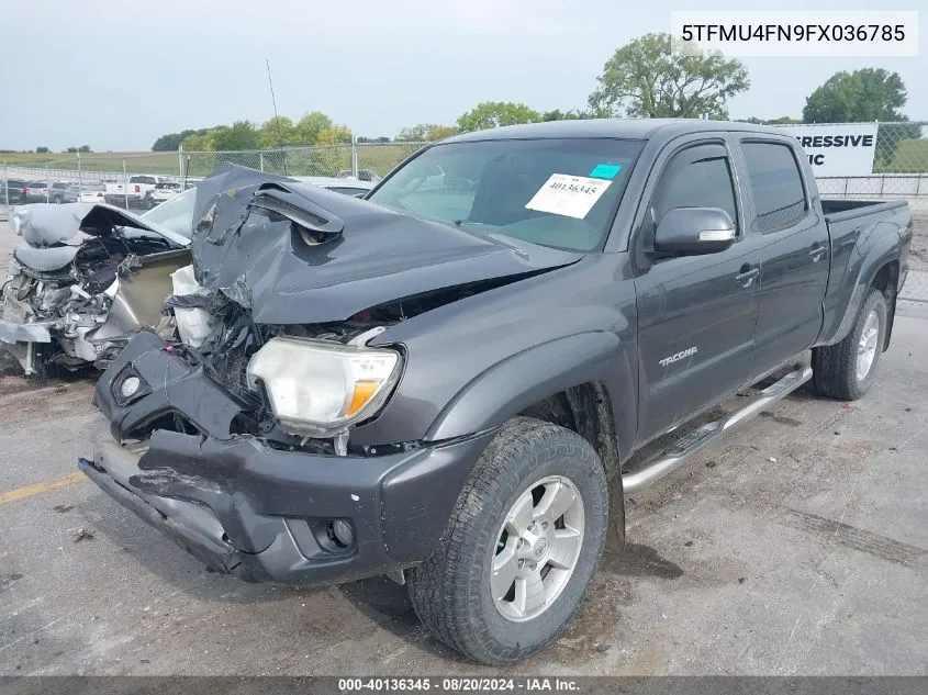 2015 Toyota Tacoma Double Cab Long Bed VIN: 5TFMU4FN9FX036785 Lot: 40136345