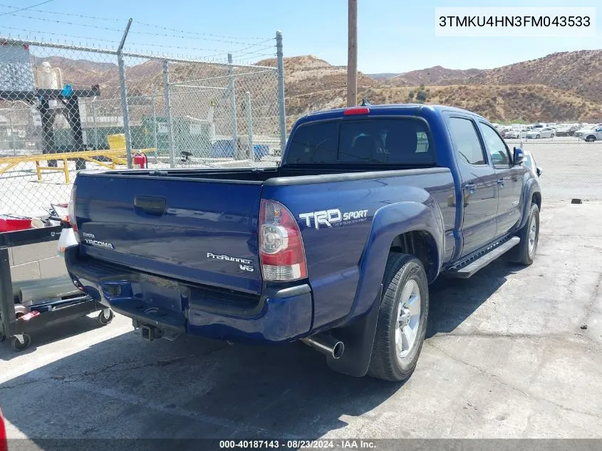 2015 Toyota Tacoma Prerunner V6 VIN: 3TMKU4HN3FM043533 Lot: 40187143