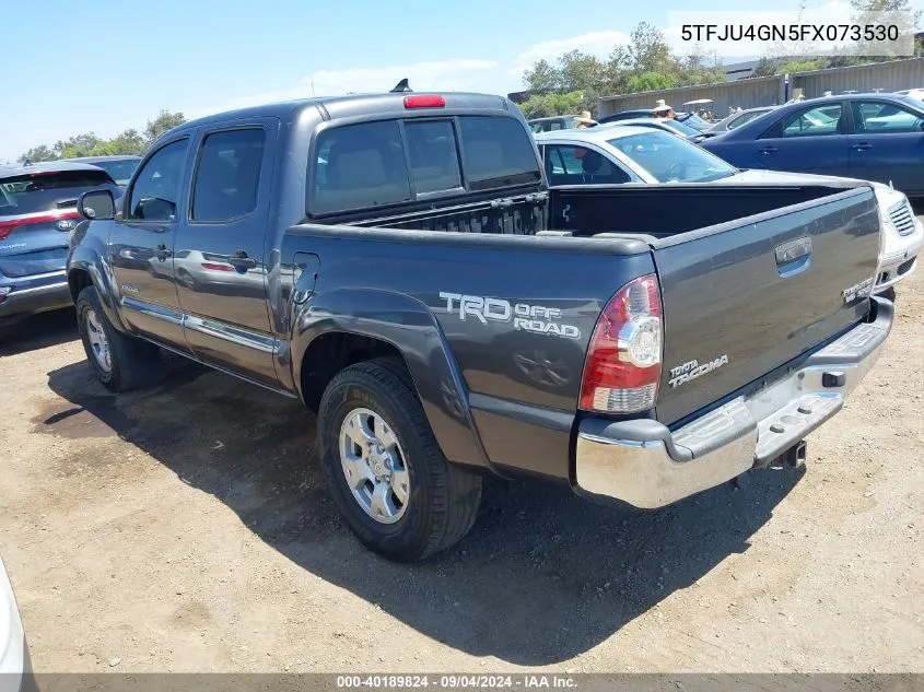 2015 Toyota Tacoma Prerunner V6 VIN: 5TFJU4GN5FX073530 Lot: 40189824