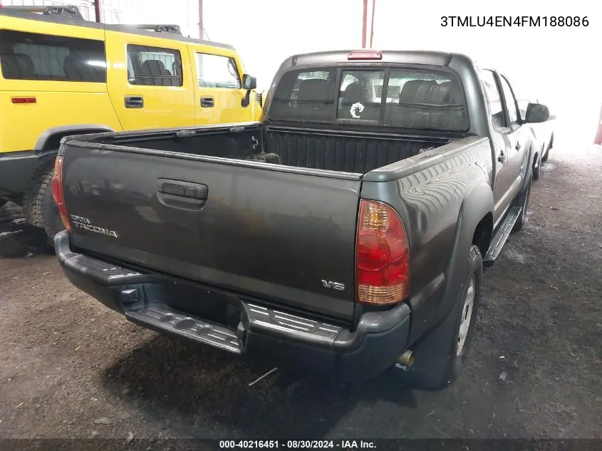 2015 Toyota Tacoma Base V6 VIN: 3TMLU4EN4FM188086 Lot: 40216451