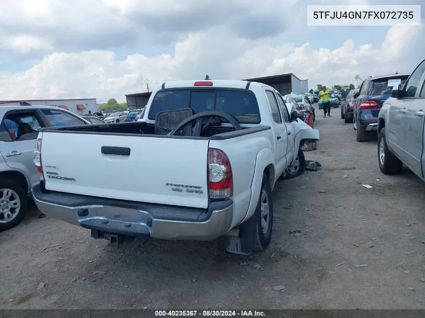 2015 Toyota Tacoma Prerunner V6 VIN: 5TFJU4GN7FX072735 Lot: 40235367