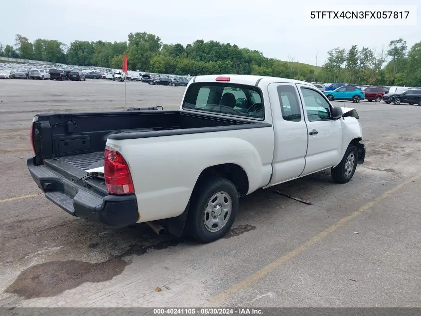 2015 Toyota Tacoma VIN: 5TFTX4CN3FX057817 Lot: 40241105