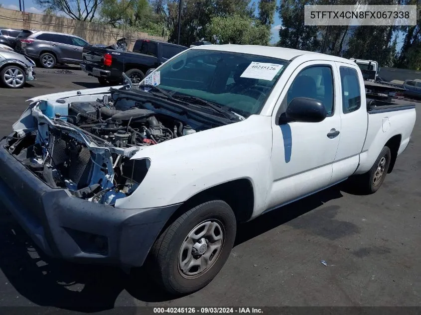 2015 Toyota Tacoma VIN: 5TFTX4CN8FX067338 Lot: 40245126