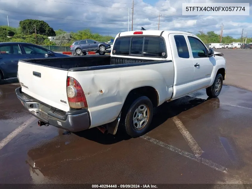 2015 Toyota Tacoma VIN: 5TFTX4CN0FX057774 Lot: 40294448