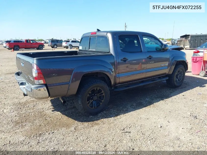 2015 Toyota Tacoma Prerunner V6 VIN: 5TFJU4GN4FX072255 Lot: 40325328