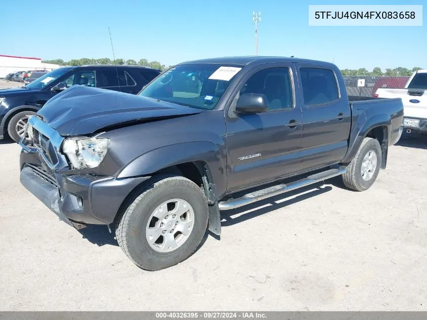 2015 Toyota Tacoma Prerunner V6 VIN: 5TFJU4GN4FX083658 Lot: 40326395