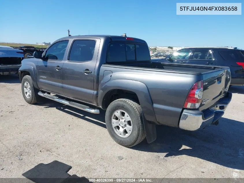 2015 Toyota Tacoma Prerunner V6 VIN: 5TFJU4GN4FX083658 Lot: 40326395