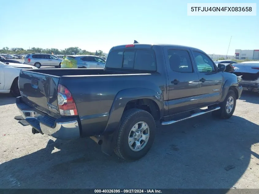 2015 Toyota Tacoma Prerunner V6 VIN: 5TFJU4GN4FX083658 Lot: 40326395