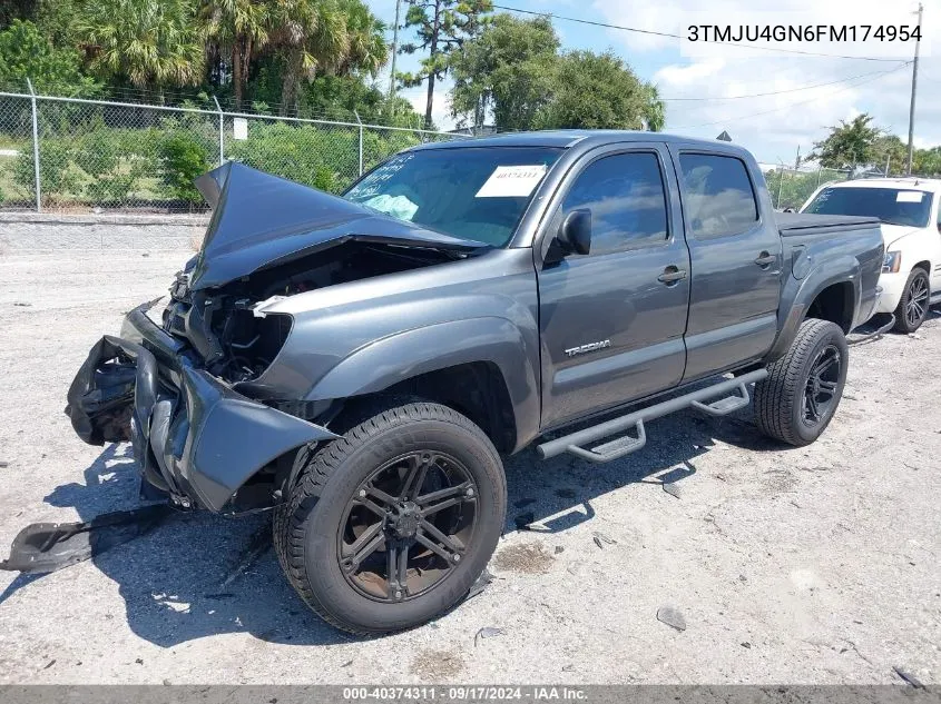 2015 Toyota Tacoma Prerunner V6 VIN: 3TMJU4GN6FM174954 Lot: 40374311