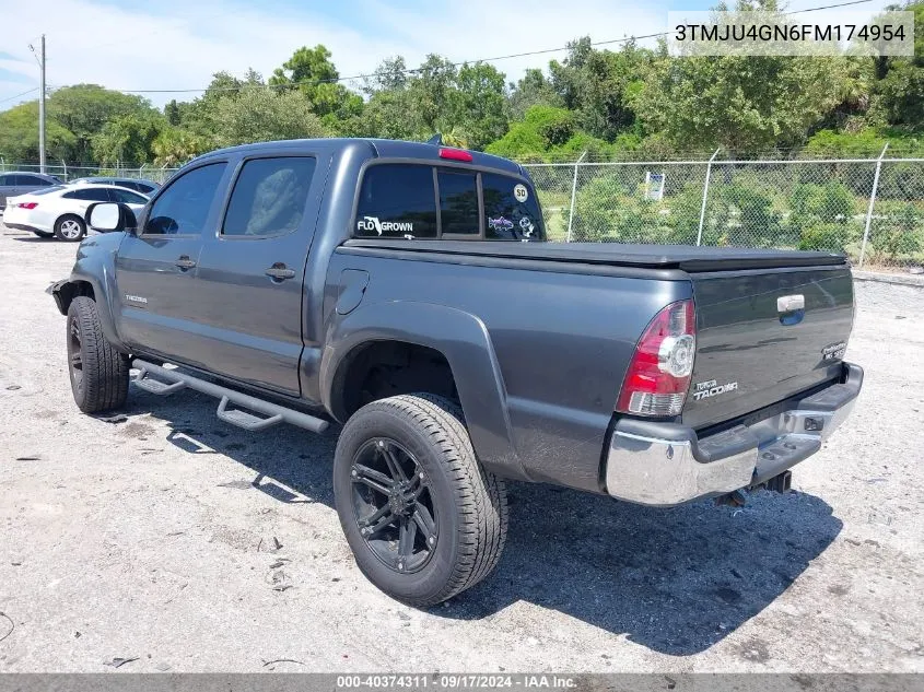 2015 Toyota Tacoma Prerunner V6 VIN: 3TMJU4GN6FM174954 Lot: 40374311