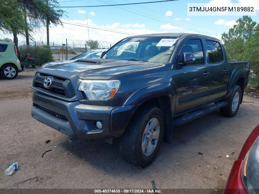 2015 Toyota Tacoma Prerunner V6 VIN: 3TMJU4GN5FM189882 Lot: 40374635