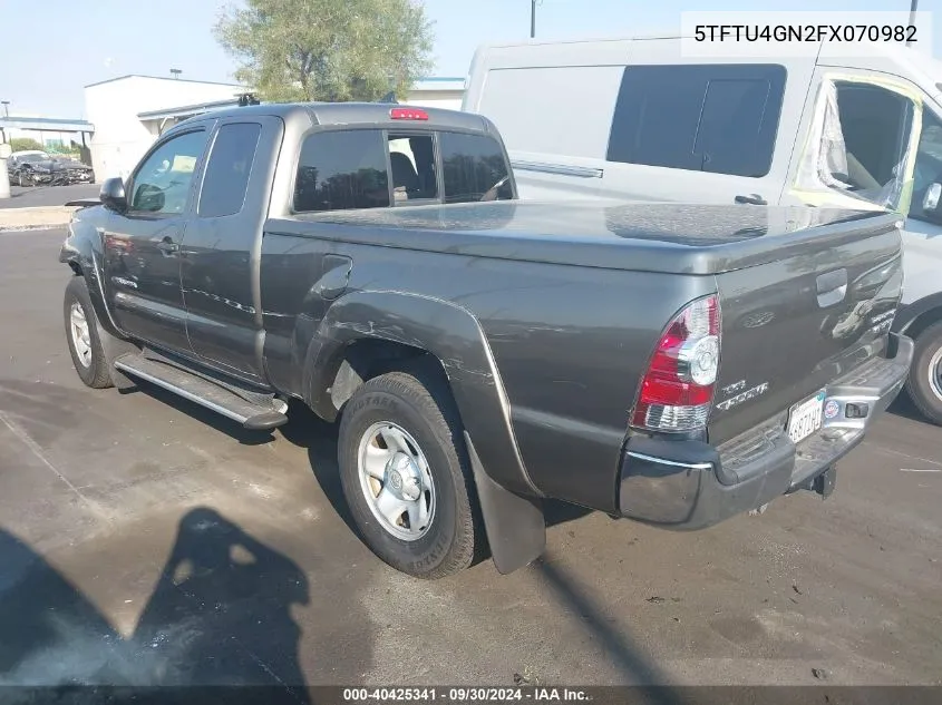 5TFTU4GN2FX070982 2015 Toyota Tacoma Prerunner V6