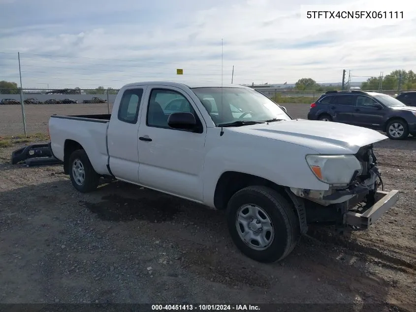 2015 Toyota Tacoma Access Cab VIN: 5TFTX4CN5FX061111 Lot: 40451413