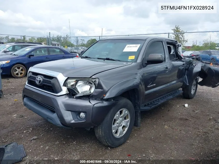 2015 Toyota Tacoma Base V6 VIN: 5TFMU4FN1FX028924 Lot: 40461646