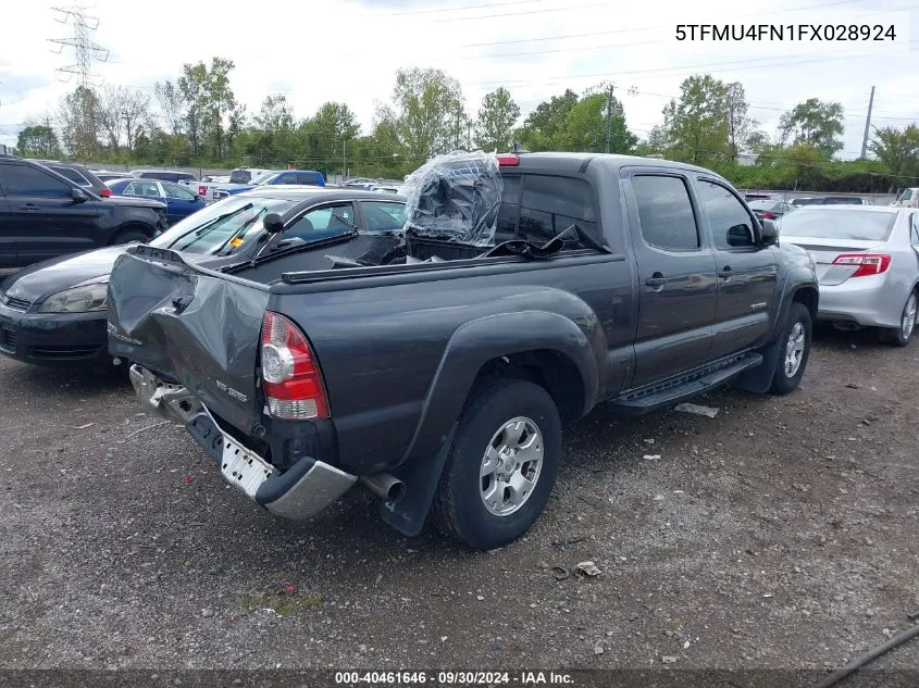 2015 Toyota Tacoma Base V6 VIN: 5TFMU4FN1FX028924 Lot: 40461646