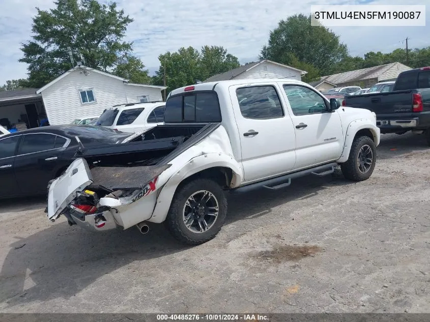 2015 Toyota Tacoma Base V6 VIN: 3TMLU4EN5FM190087 Lot: 40485276