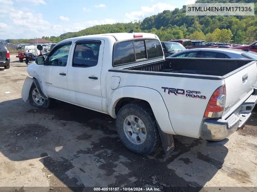 2015 Toyota Tacoma Base V6 VIN: 3TMLU4EN4FM171336 Lot: 40515157