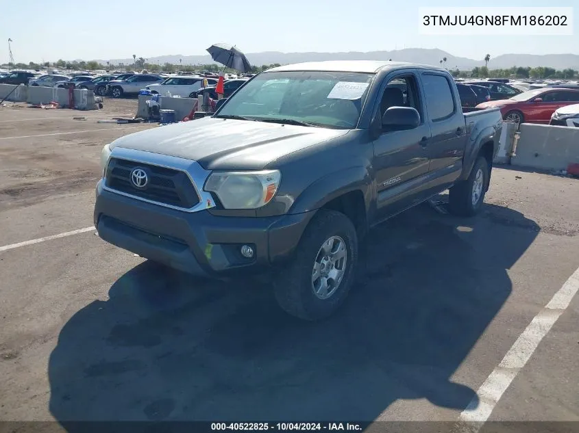 2015 Toyota Tacoma Prerunner V6 VIN: 3TMJU4GN8FM186202 Lot: 40522825