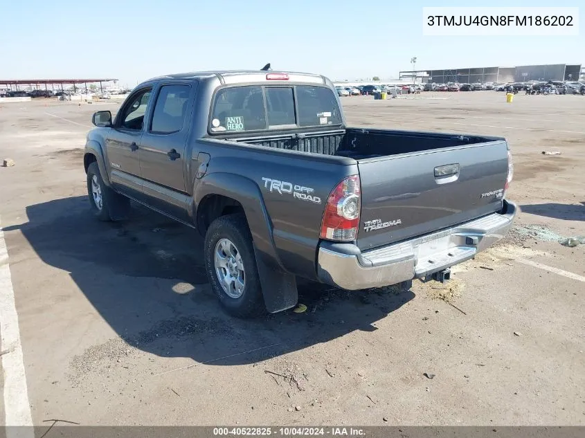 2015 Toyota Tacoma Prerunner V6 VIN: 3TMJU4GN8FM186202 Lot: 40522825