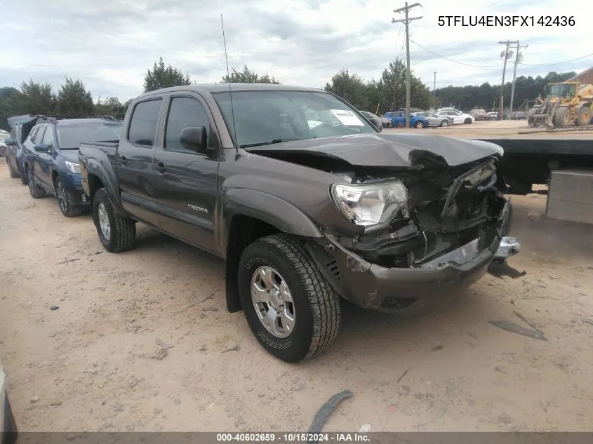 2015 Toyota Tacoma Double Cab/Trd Pro VIN: 5TFLU4EN3FX142436 Lot: 40602659