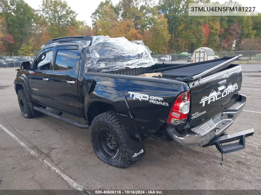 2015 Toyota Tacoma Double Cab/Trd Pro VIN: 3TMLU4EN5FM181227 Lot: 40606116