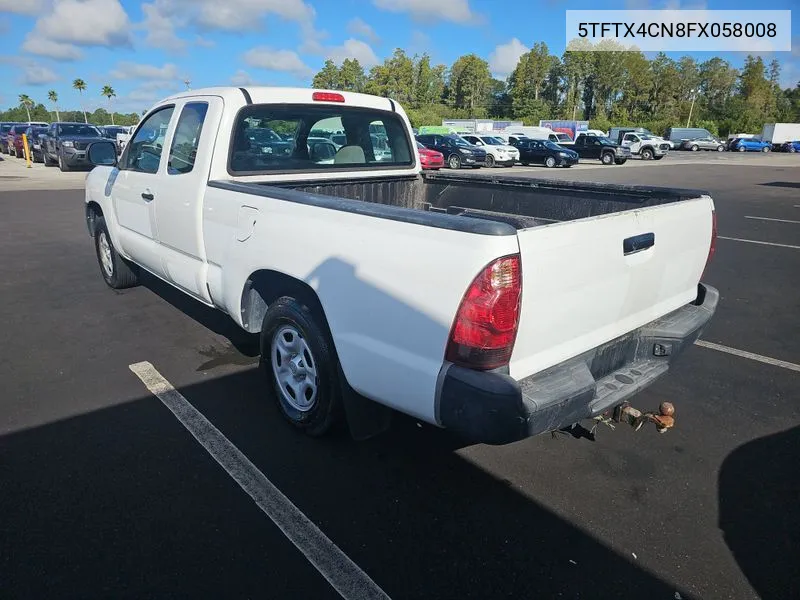 2015 Toyota Tacoma VIN: 5TFTX4CN8FX058008 Lot: 40637716