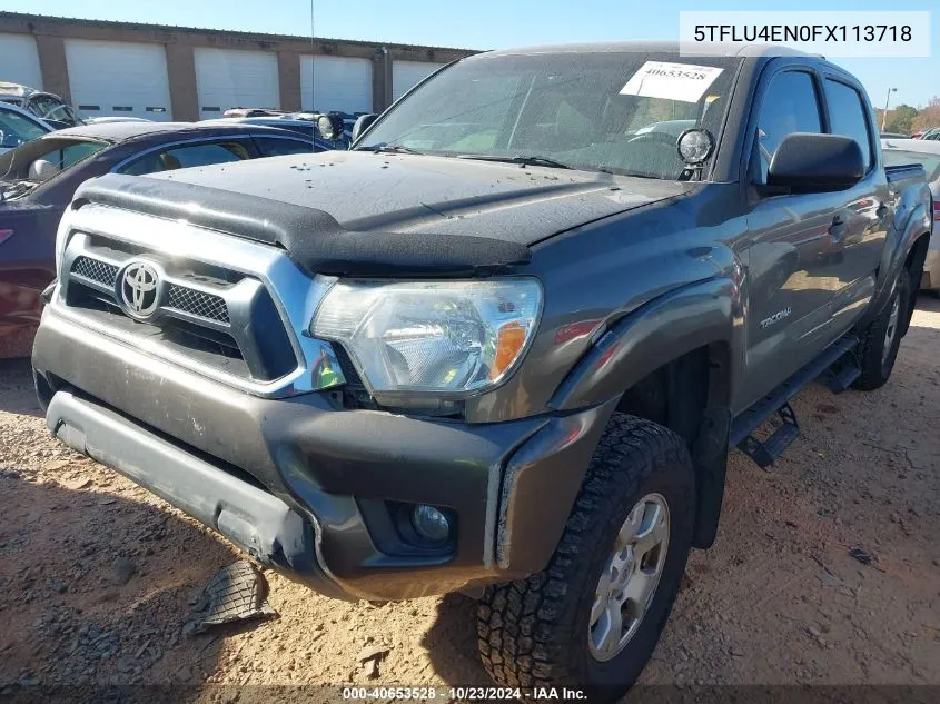 2015 Toyota Tacoma Double Cab/Trd Pro VIN: 5TFLU4EN0FX113718 Lot: 40653528