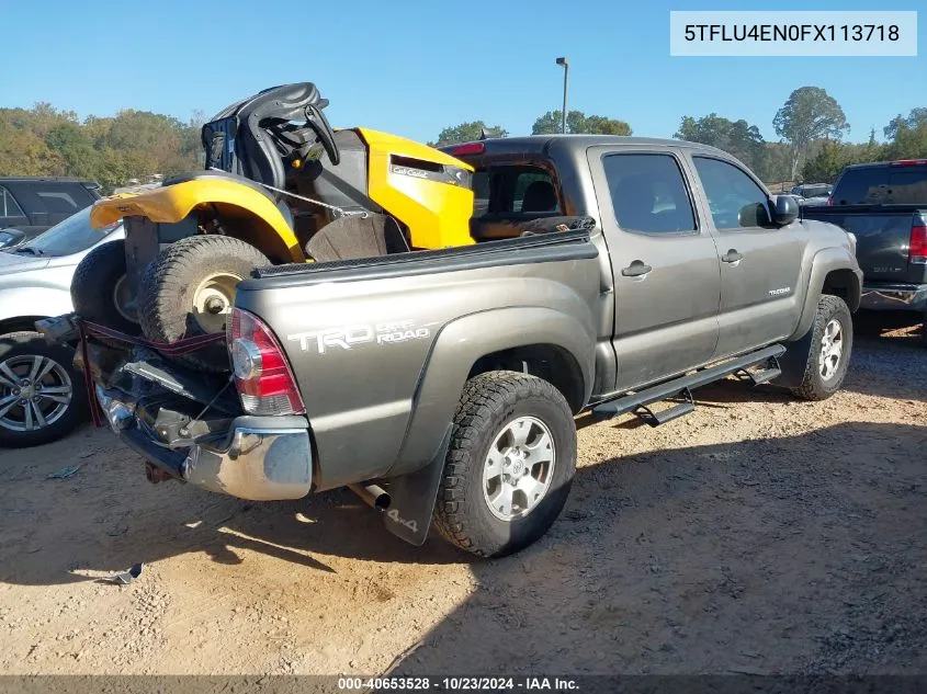 2015 Toyota Tacoma Double Cab/Trd Pro VIN: 5TFLU4EN0FX113718 Lot: 40653528