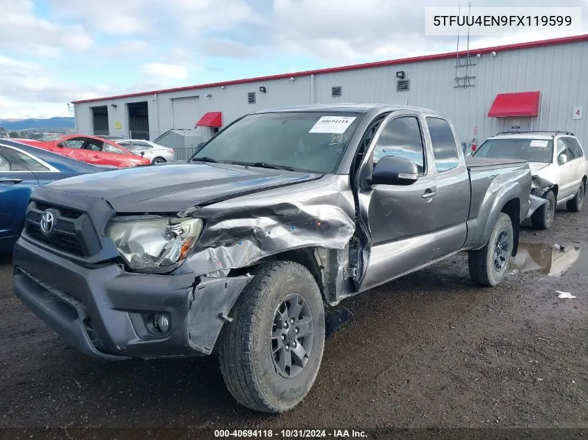 2015 Toyota Tacoma Base V6 VIN: 5TFUU4EN9FX119599 Lot: 40694118