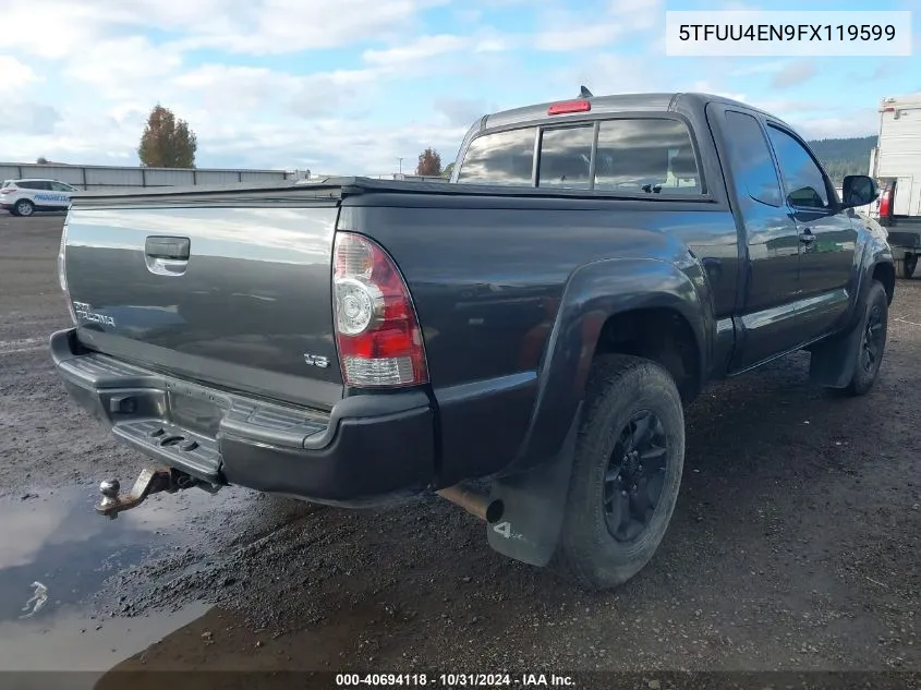 2015 Toyota Tacoma Base V6 VIN: 5TFUU4EN9FX119599 Lot: 40694118