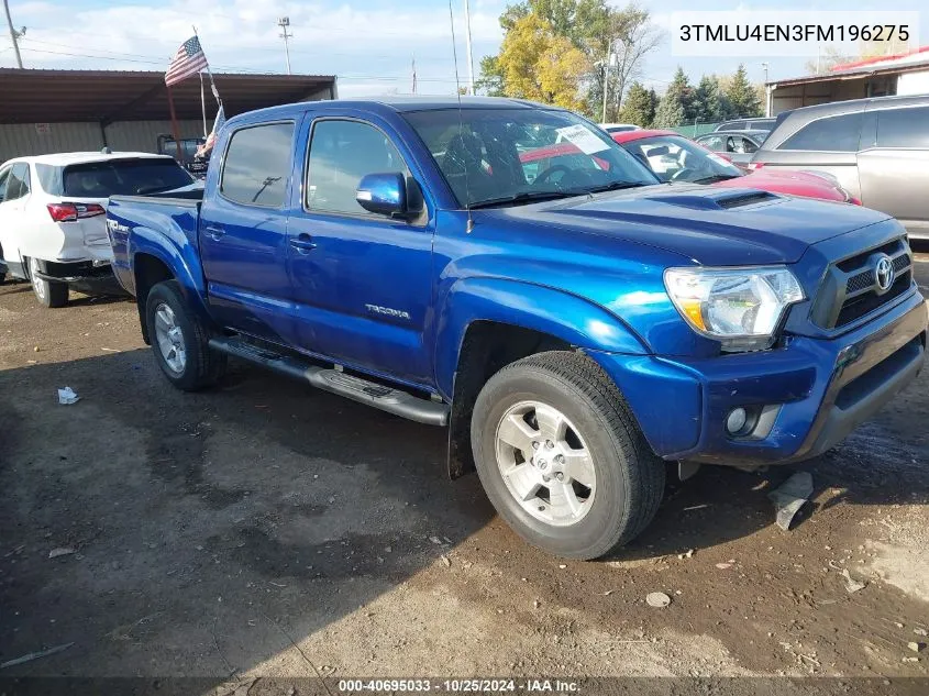 2015 Toyota Tacoma Base V6 VIN: 3TMLU4EN3FM196275 Lot: 40695033