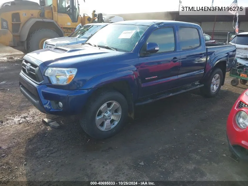 2015 Toyota Tacoma Base V6 VIN: 3TMLU4EN3FM196275 Lot: 40695033