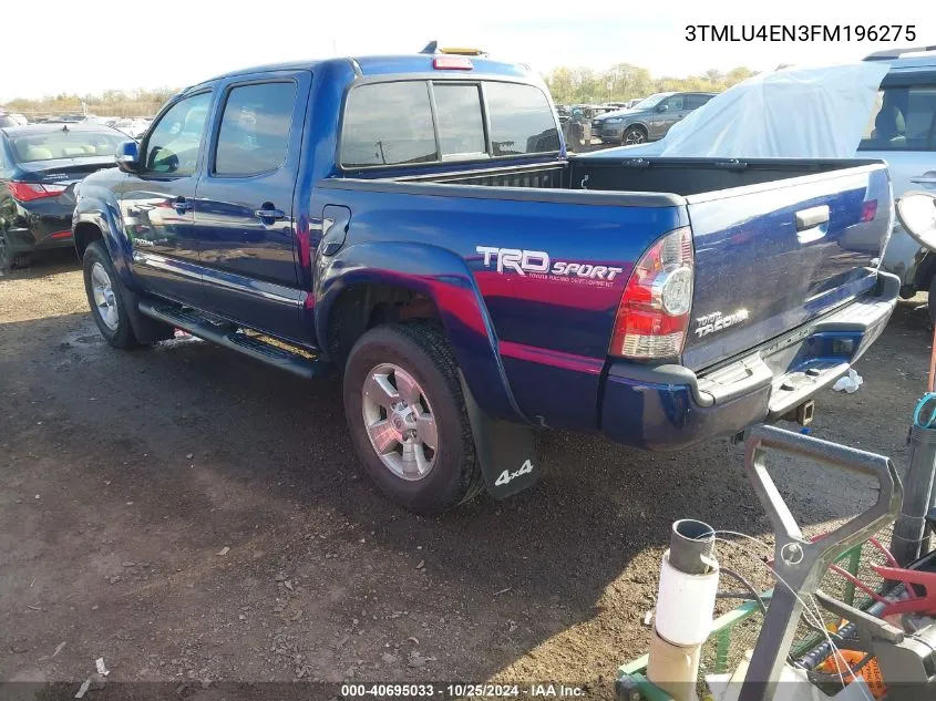 2015 Toyota Tacoma Base V6 VIN: 3TMLU4EN3FM196275 Lot: 40695033