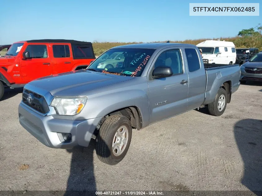 2015 Toyota Tacoma VIN: 5TFTX4CN7FX062485 Lot: 40721247