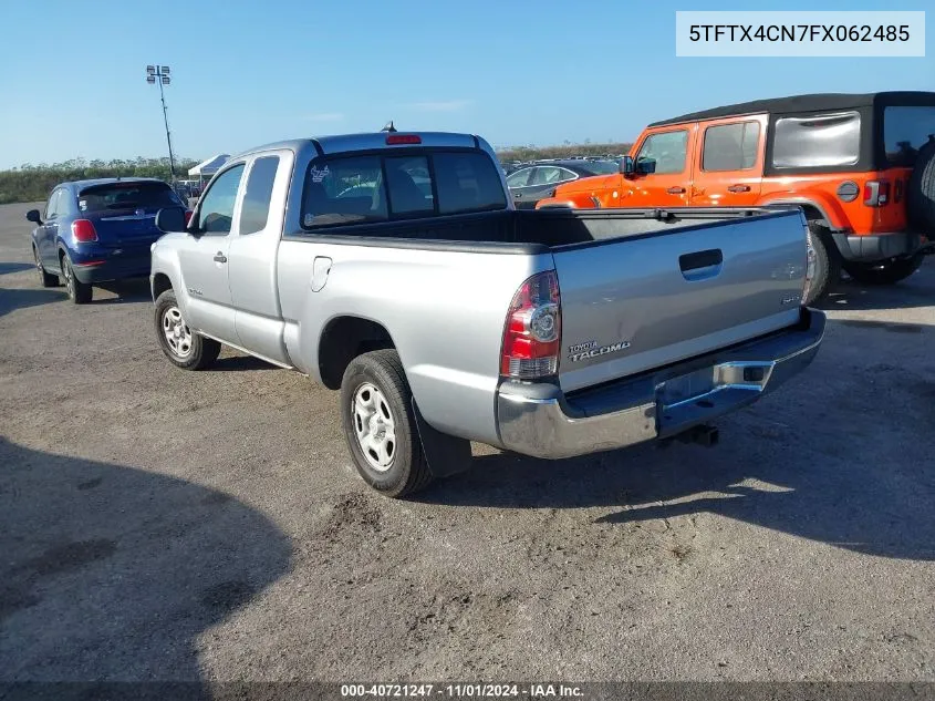 2015 Toyota Tacoma VIN: 5TFTX4CN7FX062485 Lot: 40721247