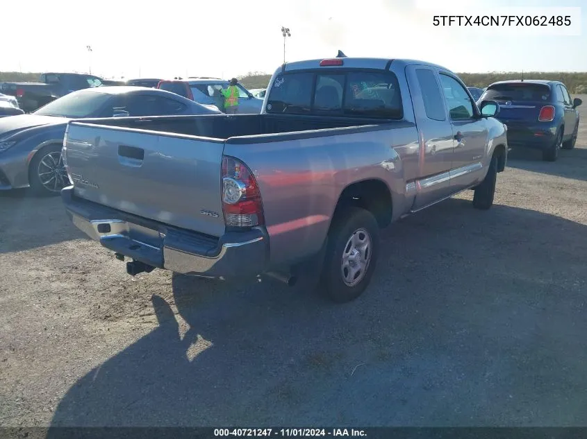 2015 Toyota Tacoma VIN: 5TFTX4CN7FX062485 Lot: 40721247