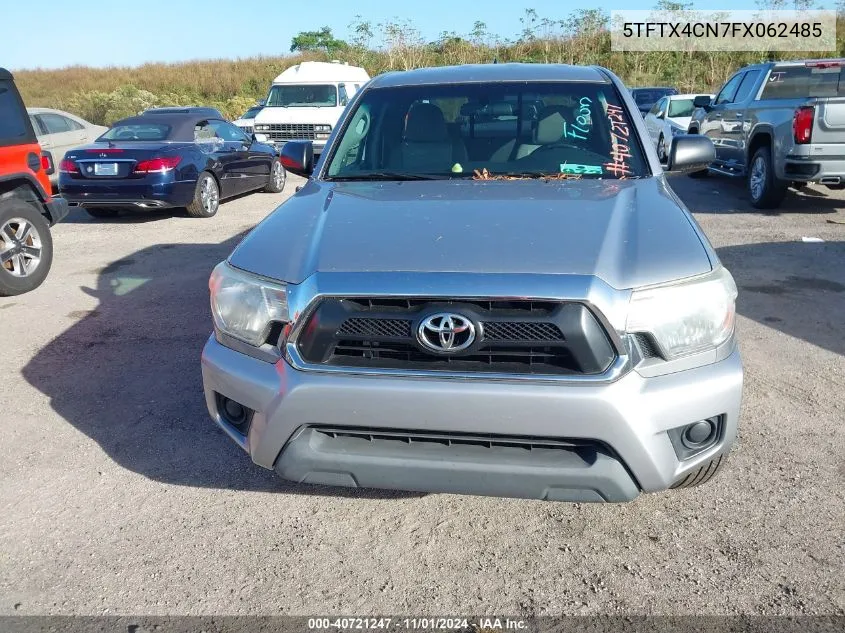 2015 Toyota Tacoma VIN: 5TFTX4CN7FX062485 Lot: 40721247