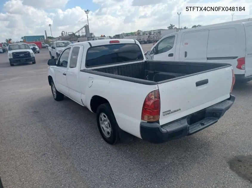 2015 Toyota Tacoma Access Cab VIN: 5TFTX4CN0FX048184 Lot: 40727894