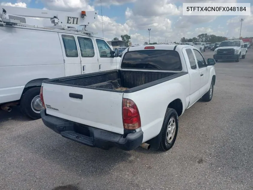 2015 Toyota Tacoma Access Cab VIN: 5TFTX4CN0FX048184 Lot: 40727894