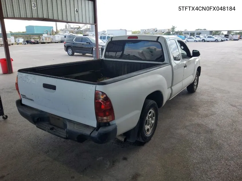 2015 Toyota Tacoma Access Cab VIN: 5TFTX4CN0FX048184 Lot: 40727894