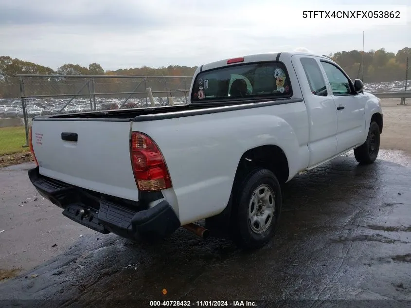 2015 Toyota Tacoma VIN: 5TFTX4CNXFX053862 Lot: 40728432