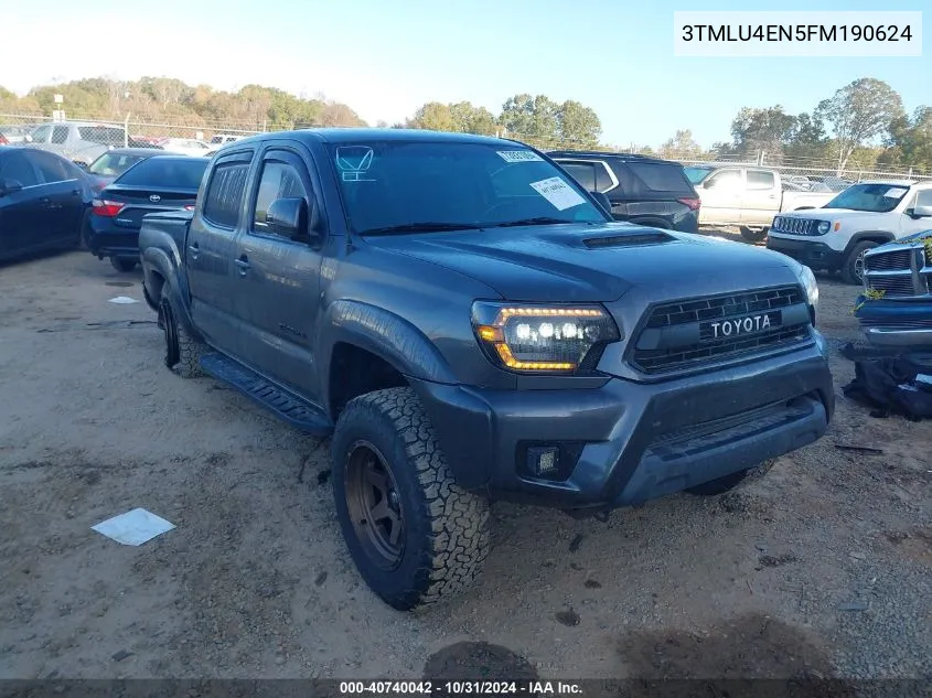 2015 Toyota Tacoma Double Cab/Trd Pro VIN: 3TMLU4EN5FM190624 Lot: 40740042