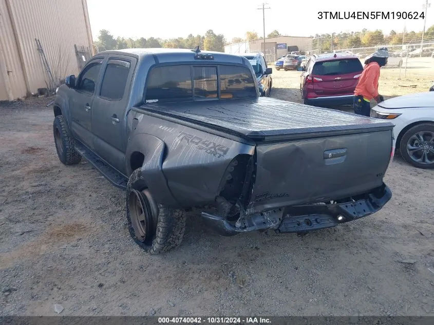 2015 Toyota Tacoma Double Cab/Trd Pro VIN: 3TMLU4EN5FM190624 Lot: 40740042